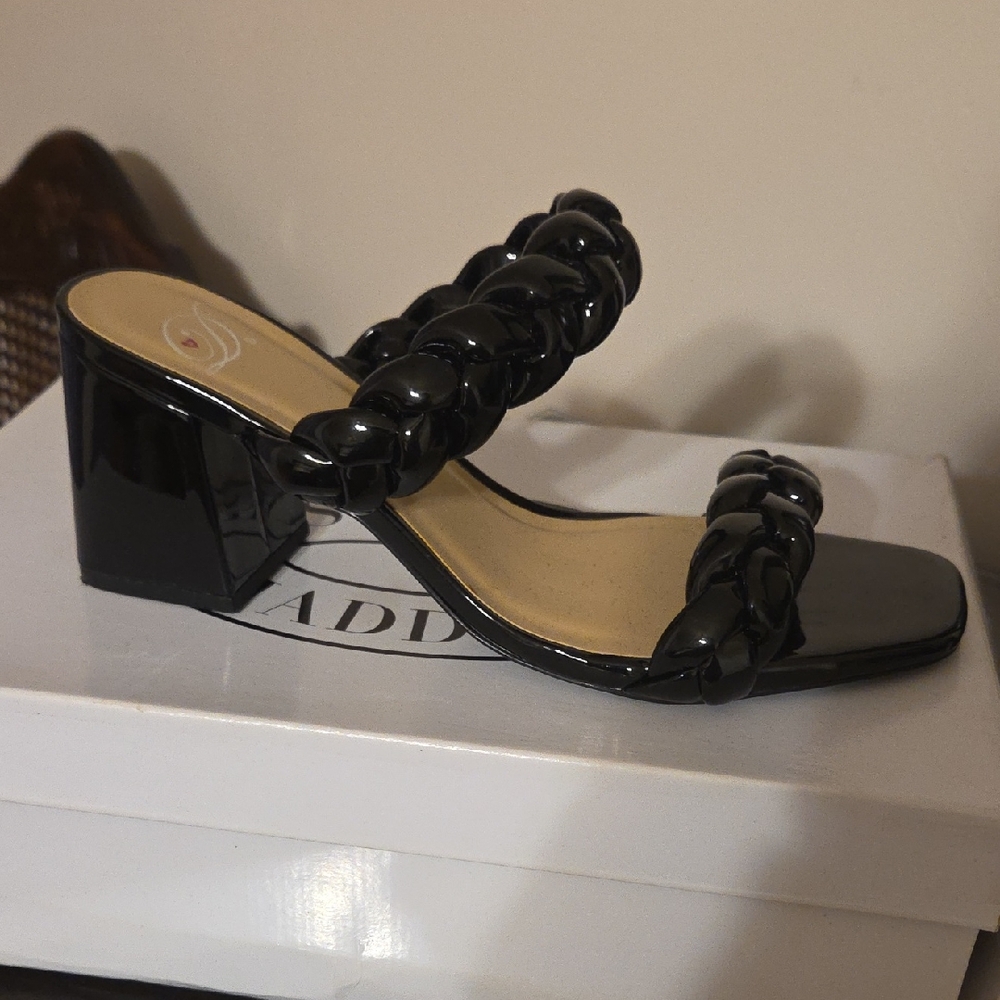 Black Wedge Sandals